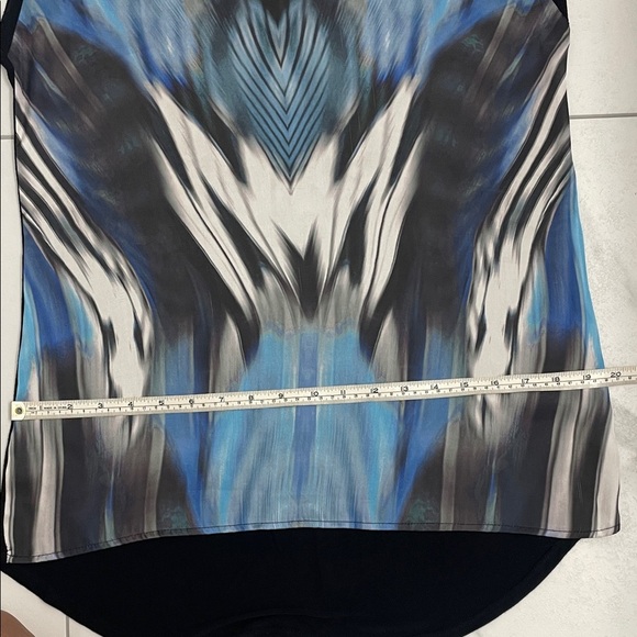 Tristan Blue and Black Abstract Blouse - Picture 9 of 9